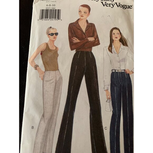 Vogue Misses Pants Sewing Pattern 9537 Sz 6 - 10 - Uncut - Picture 2 of 9